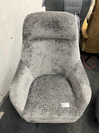 Draai fauteuil Mart, geweven antraciet
